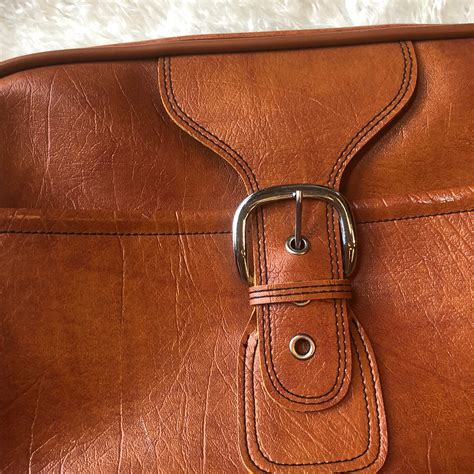 Reserved For Deb 1970s Classic Vintage Chestnut Brown Leather Overnight