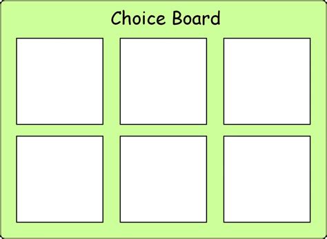Printable Choice Board For Autism Printable Word Searches