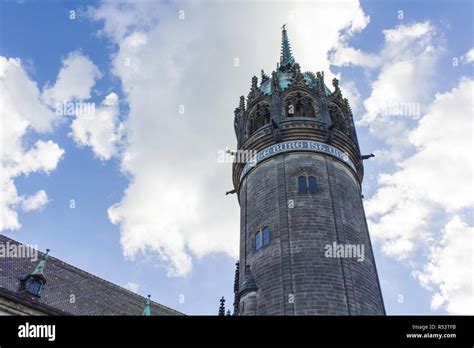 Castle Church In The Luther City Wittenberg Stock Photo Alamy