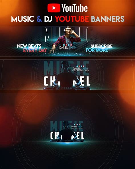 Music And Dj Youtube Banners Youtube Banners Youtube Banner Design