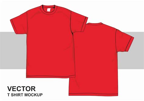 Red T Shirt Template Front And Back