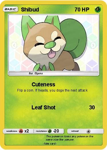 Pokémon Shibud Cuteness My Pokemon Card