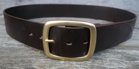 2 Inch Wide Mens Leather Belt 120g Solid Brass Etsy Australia