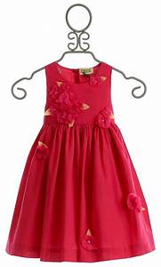  Catalou Fancy Girls Dress With Raspberry Red Flowers Girls