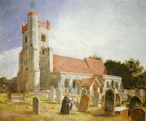 The Old Church Painting By William Holman Hunt Fine Art America