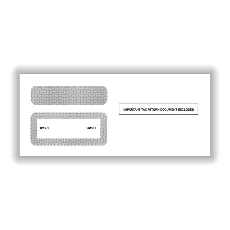 2 Window Envelopes For Multi Backer 1099s 100 Envelopesbox