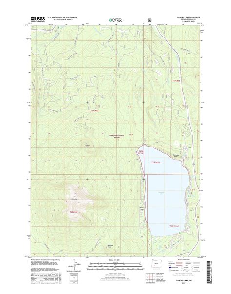 Mytopo Diamond Lake Oregon Usgs Quad Topo Map
