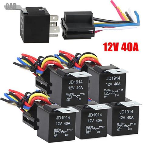 Cad Waterproof Automotive Relay 12v 5pin 40a Car Relay 12v 5pin With