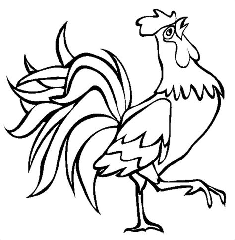 Rooster Picture Coloring Page Coloringbay