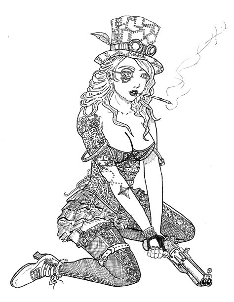 Steampunk Girl Drawing At Getdrawings Free Download
