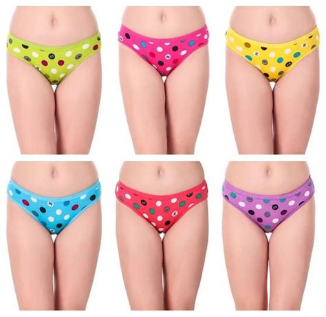 Buy Zukunft Fashion Pack Of Polka Dots Mid Waist Hipster Panty