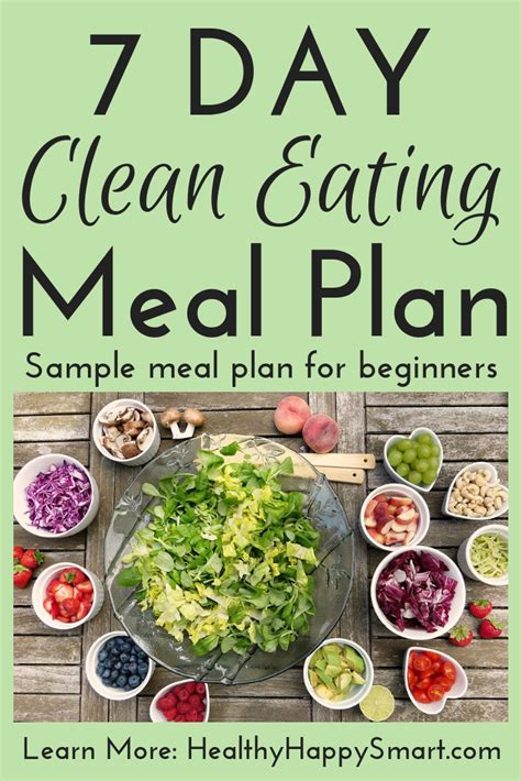 clean eating meal plan sample healthy happy smart