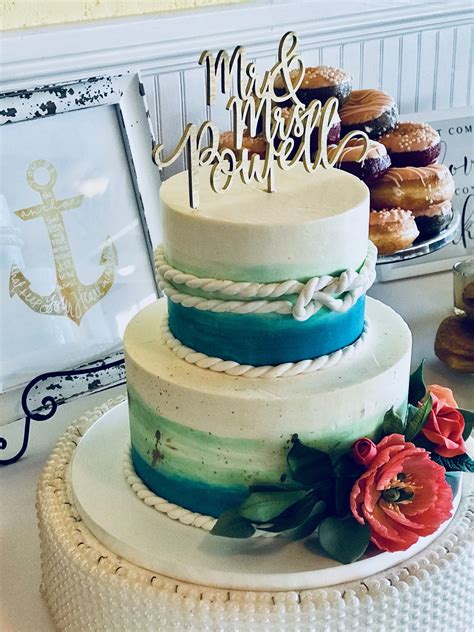 042818 Nautical Wedding Cakes Cake Nautical Wedding