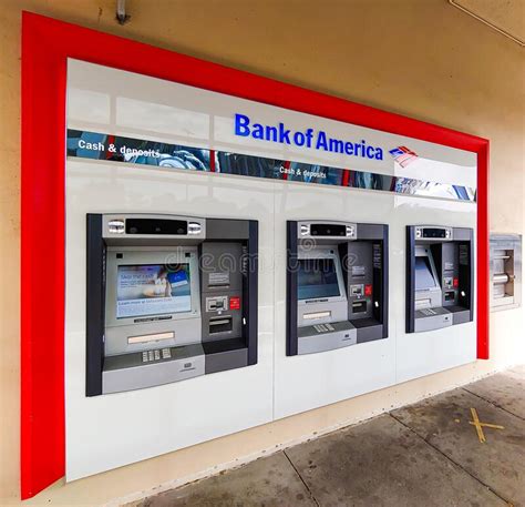 Bank Of America Atm Machines Isolated Editorial Photography Image Of