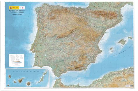 Península Ibérica Mapas Físicos 2017