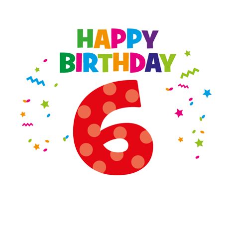 Happy 6th Birthday Clip Art Images And Photos Finder