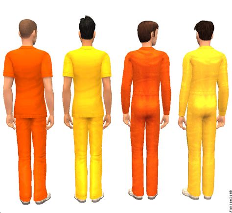 Mod The Sims Bright Orange And Yellow Prison Clothes