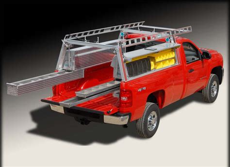 Pick Up Truck Ladder Rack W Truck Tool Boxes And Drawers System One