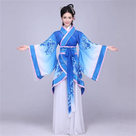 Women S Traditional Chinese Hanfu Suit Cosplay Lace Up Long Sleeve Dress Costume Ebay