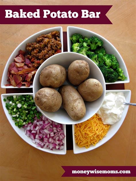 Everyone has heard of a baked potato bar — but how about a baked sweet potato bar? Baked Potato Bar {Easy Party Favorite} - Moneywise Moms