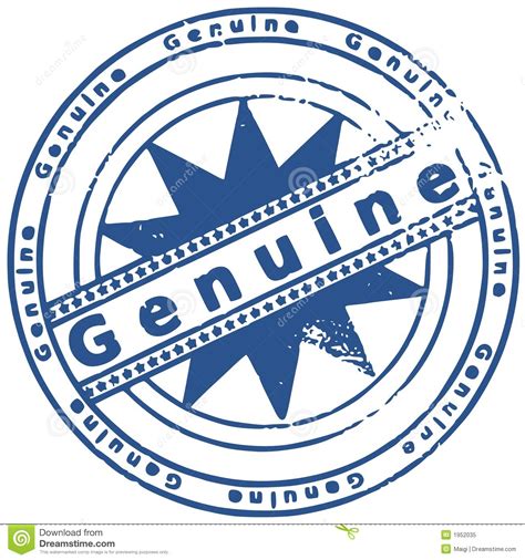 Grunge Round Rubber Ink Stamp Genuine Stock Vector Illustration Of