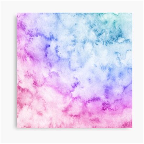 Watercolor Background Soft Blue Pink Purple Canvas Print By