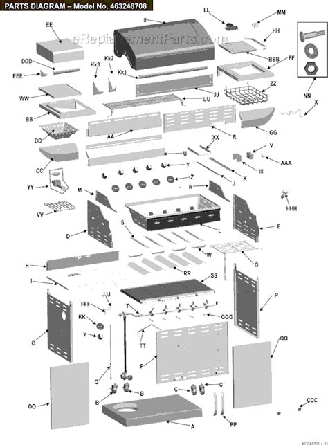 Char Broil 463248708 Parts List And Diagram