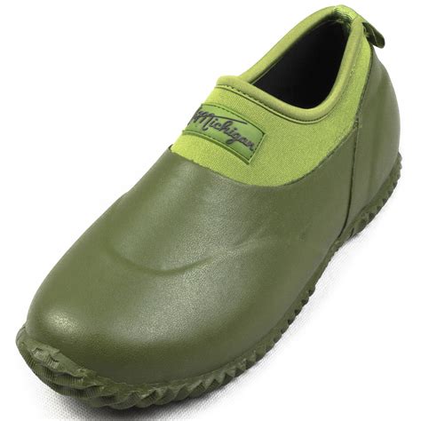 Michigan Green Neoprene Garden Boots Slip On Waterproof Outdoor Shoe Ebay