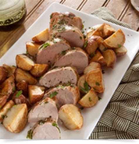 1 medium pork tenderloin roast, or 2 small. Roasted Pork Tenderloin with Potatoes | Recipe | Easy pork ...