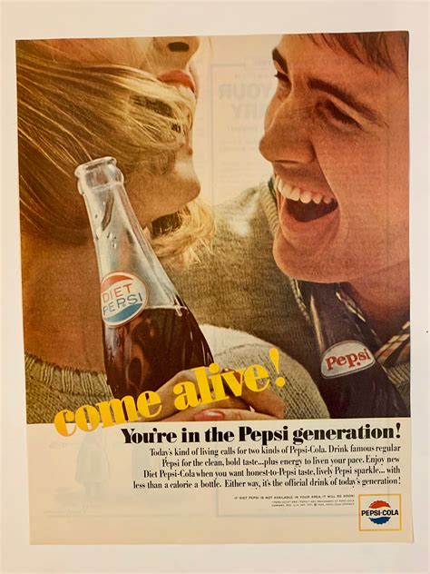 1960s Vintage Pepsi Cola Advertisement Several Styles To Etsy