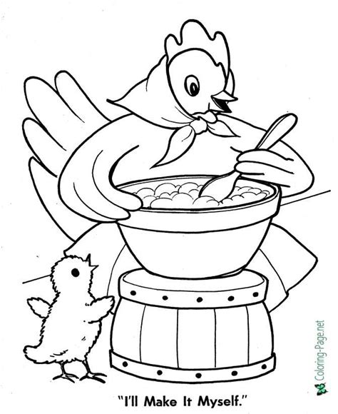 Fairy Tales - Little Red Hen Coloring Pages