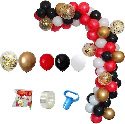 Amazon Com DIY Balloon Arch Garland Kit Pcs Party Balloons Decoration Set Gold Confetti