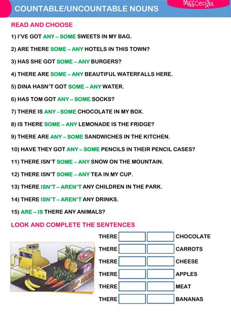 Quantifiers Countableuncountable Nouns English Esl Worksheets For Images