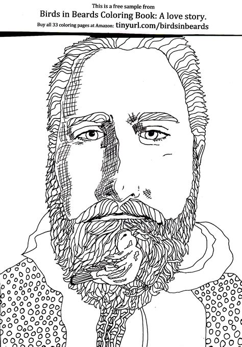 Free Coloring Page From Birds In Beards Coloring Book6106634