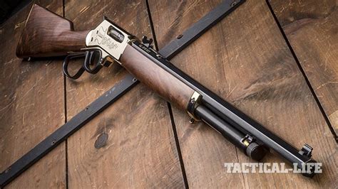 Gun Review Brass Framed Octagon Barreled Henry 45 70 Lever Action Rifle