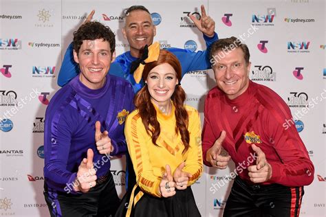 Australian Childrens Entertainers Wiggles Pose Photo Editorial Stock