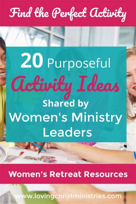 20 Purposeful Activity Ideas Shared By Womens Ministry Leaders Womens Ministry Events Womens