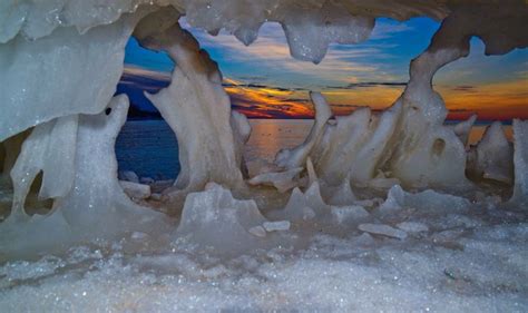 Melting Ice Cave On Lake Ontario Lake Ontario Ice Cave Nature