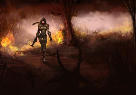 Diablo 3 Demon Hunter Wallpaper Scribble By Nervaa On Deviantart