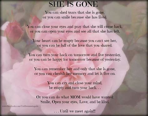 Mom Poem Loss Of Mother Quotes Mother Quotes Sympathy Quotes