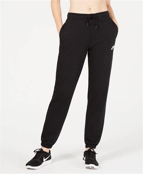 Nike Womens Sportswear Essential Fleece Sweatpants Small Black