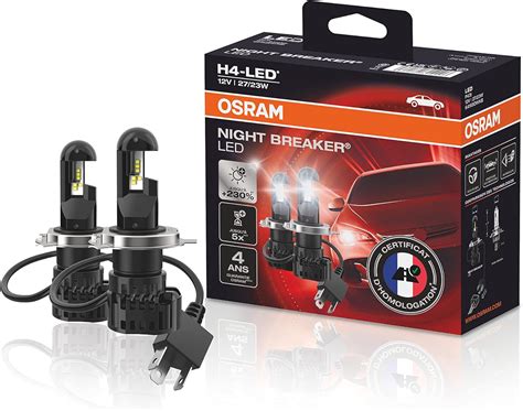 OSRAM NIGHT BREAKER H4 LED jusqu à 230 de luminosité en plus