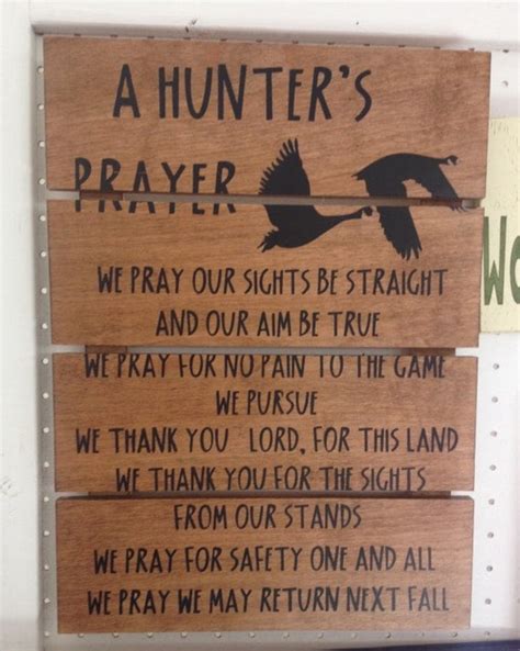 Hunters Prayer Sign By Knockonwoodsd On Etsy
