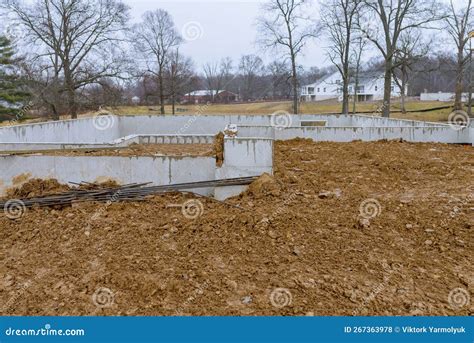 Concrete Foundation Of Building Stock Photo Image Of Cement