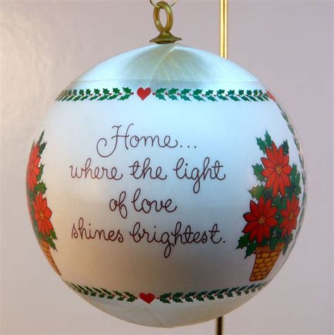 Vintage Hallmark Christmas Ornament New Home Satin Ball 1978