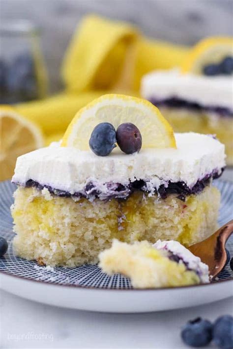 Lemon Blueberry Poke Cake Recipe Easy Pudding Cake Idea Recipe Poke Cake Recipes Easy