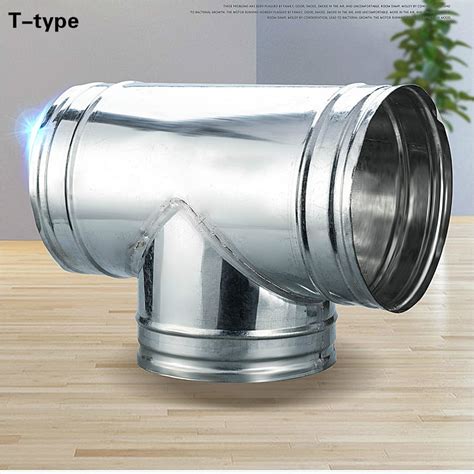 Ventilation Duct Air Duct T Y Branch Connector Vent Duct Galvanized Vent Pipe Fittings Single