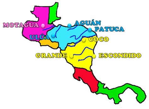Principales Ríos De América Central Con Mapa — Saber Es Práctico