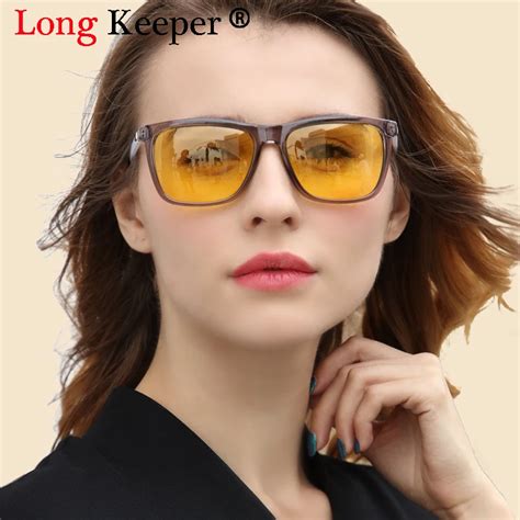 long keeper men yellow driving night vision high quality women polarized sunglasses safety sun