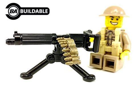 Brickwarriors Gatling Gun W Tripod For Lego Minifigures New Western